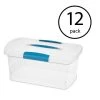 6 Qt. Medium Nesting Showoffs File Box with Latches in Clear (12-Pack) by Sterilite -Cheap Sterilite Store clear sterilite storage bins 12 x 18748606 64 1000