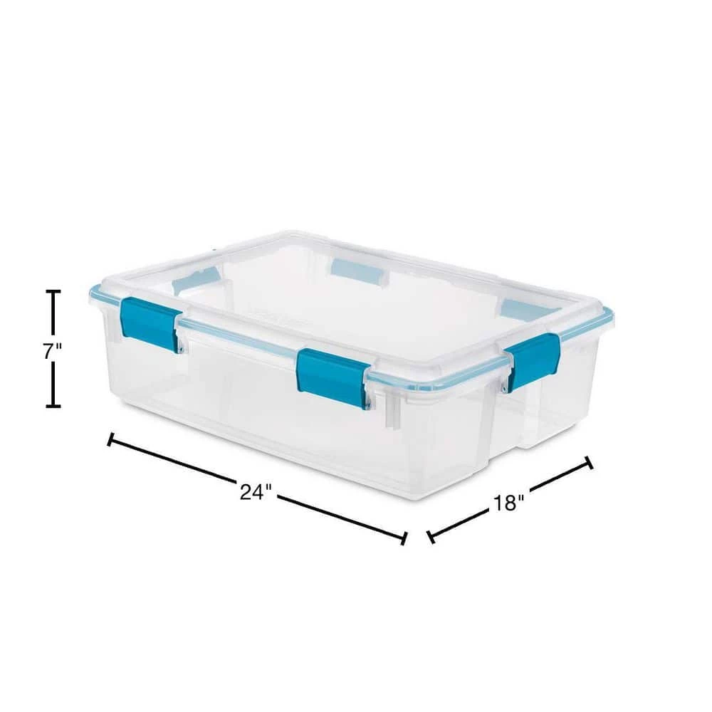 37 Qt. Thin Gasket Box Clear Storage Bin Containers (12-Pack) by Sterilite 4 37 Qt. Thin Gasket Box Clear Storage Bin Containers (12-Pack) by Sterilite - Image 2