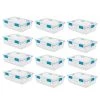 37 Qt. Thin Gasket Box Clear Storage Bin Containers (12-Pack) by Sterilite