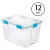 80 Qt. Plastic Home Storage Gasket Box Container in Clear (12-Pack) by Sterilite