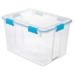 80 Qt. Plastic Home Storage Gasket Box Container in Clear (12-Pack) by Sterilite -Cheap Sterilite Store clear sterilite storage bins 12 x 19384304 c3 1000