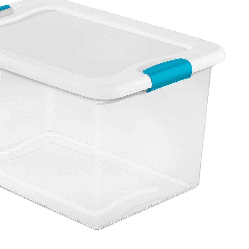 64 Qt. Latching Plastic Storage Box Tote Clear with Latches (18-Pack) by Sterilite 7 64 Qt. Latching Plastic Storage Box Tote Clear with Latches (18-Pack) by Sterilite - Image 5