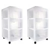 Ultra 3 Drawer Plastic Rolling Storage Container (2-Pack) by Sterilite 2 Ultra 3 Drawer Plastic Rolling Storage Container (2-Pack) by Sterilite -Cheap Sterilite Store clear sterilite storage bins 2 x 28308002 64 1000