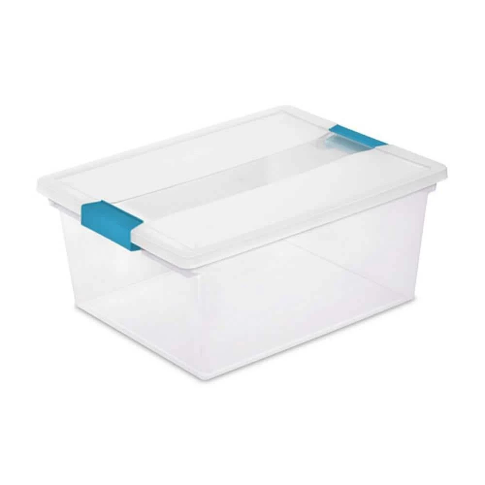 Deep Clip Box Clear Plastic Storage Bin Container with Lid (20-Pack) by Sterilite 3 Deep Clip Box Clear Plastic Storage Bin Container with Lid (20-Pack) by Sterilite