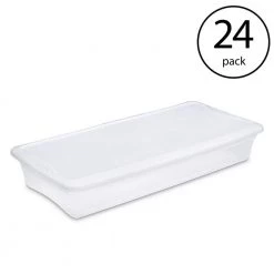 41 Qt. Under the Bed Latching Tote Storage Box Container (24-Pack) by Sterilite