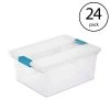 Deep Clip Box Clear Plastic Storage Tote Container with Lid (24 Pack) by Sterilite 2 Deep Clip Box Clear Plastic Storage Tote Container with Lid (24 Pack) by Sterilite -Cheap Sterilite Store clear sterilite storage bins 24 x 19658604 64 1000