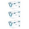 120 Qt Clear Plastic Storage Container with Gasket Latch Lid (3 Pack) by Sterilite -Cheap Sterilite Store clear sterilite storage bins 3 x 19434303 64 1000