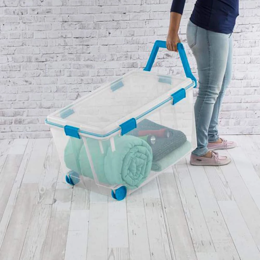 120 Qt Clear Plastic Storage Container with Gasket Latch Lid (3 Pack) by Sterilite 9 120 Qt Clear Plastic Storage Container with Gasket Latch Lid (3 Pack) by Sterilite - Image 7