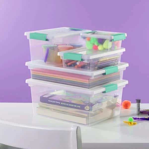 Medium Clip Box Clear Home Storage Tote Container with Lid (36 Pack) by Sterilite 8 Medium Clip Box Clear Home Storage Tote Container with Lid (36 Pack) by Sterilite - Image 6