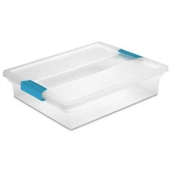 1 Gal. Large File Clip Box Clear Storage Tote Container with Lid (36-Pack) by Sterilite -Cheap Sterilite Store clear sterilite storage bins 36 x 19638606 c3 1000