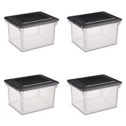 0.2 Gal. Clear Convenient Versatile Organizing Storage Box in Clear (4-Pack) by Sterilite