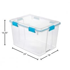 80 Qt. Plastic Home Storage Gasket Box Container in Clear (4-Pack) by Sterilite 7 80 Qt. Plastic Home Storage Gasket Box Container in Clear (4-Pack) by Sterilite -Cheap Sterilite Store clear sterilite storage bins 4 x 19384304 40 1000