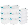 64-Qt. Latching Storage Tote Box (6 Pack) + Deep Clip Box (4 Pack) by Sterilite 2 64-Qt. Latching Storage Tote Box (6 Pack) + Deep Clip Box (4 Pack) by Sterilite -Cheap Sterilite Store clear sterilite storage bins 6 x 14978006 4 x 19658604 64 1000