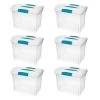 6.5-Gal. Large Nesting ShowOffs File Box with Latches in Clear (6-Pack) by Sterilite -Cheap Sterilite Store clear sterilite storage bins 6 x 18768606 64 1000