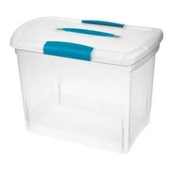 6.5-Gal. Large Nesting ShowOffs File Box with Latches in Clear (6-Pack) by Sterilite -Cheap Sterilite Store clear sterilite storage bins 6 x 18768606 c3 1000