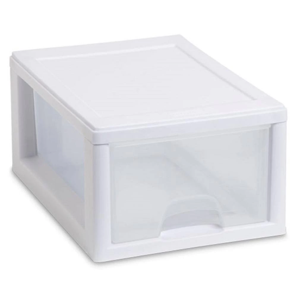 Small Box 6 qt. Modular Stacking Storage Drawer Container Closet (6-Pack) by Sterilite 6 Small Box 6 qt. Modular Stacking Storage Drawer Container Closet (6-Pack) by Sterilite - Image 4