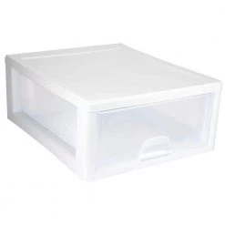 16 Qt. Stacking Storage Drawer Container (6-Pack) + 6 Qt. Box (6-Pack) by Sterilite -Cheap Sterilite Store clear sterilite storage bins 6 x 23018006 6 x 20518006 c3 1000
