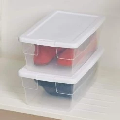 6 Qt. Clear Stacking Closet Storage Bin Container with Lid (60-Pack) by Sterilite 14 6 Qt. Clear Stacking Closet Storage Bin Container with Lid (60-Pack) by Sterilite -Cheap Sterilite Store clear sterilite storage bins 60 x 16428012 1f 1000