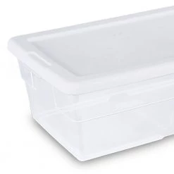 6 Qt. Clear Stacking Closet Storage Bin Container with Lid (60-Pack) by Sterilite 13 6 Qt. Clear Stacking Closet Storage Bin Container with Lid (60-Pack) by Sterilite -Cheap Sterilite Store clear sterilite storage bins 60 x 16428012 4f 1000
