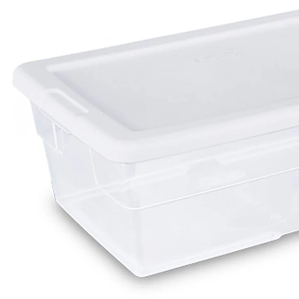 6 Qt. Clear Stacking Closet Storage Bin Container with Lid (60-Pack) by Sterilite 6 6 Qt. Clear Stacking Closet Storage Bin Container with Lid (60-Pack) by Sterilite - Image 4