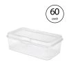 Plastic FlipTop Latching Storage Box Container, Clear (60-Pack) by Sterilite -Cheap Sterilite Store clear sterilite storage bins 60 x 18058606 64 1000