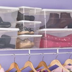 16-Qt. Clear Stacking Closet Storage Box Container Tub (72-Pack) by Sterilite -Cheap Sterilite Store clear sterilite storage bins 72 x 16448012 44 1000