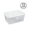 16-Qt. Clear Stacking Closet Storage Box Container Tub (72-Pack) by Sterilite -Cheap Sterilite Store clear sterilite storage bins 72 x 16448012 64 1000