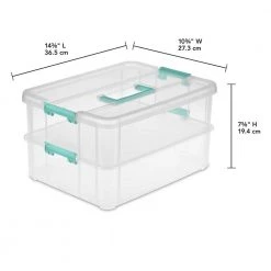 Convenient Home 15.5 qt. 2-Tier Layer Stack Carry Storage Box in Clear (8-Pack) by Sterilite 11 Convenient Home 15.5 qt. 2-Tier Layer Stack Carry Storage Box in Clear (8-Pack) by Sterilite -Cheap Sterilite Store clear sterilite storage bins 8 x 14228604 1f 1000