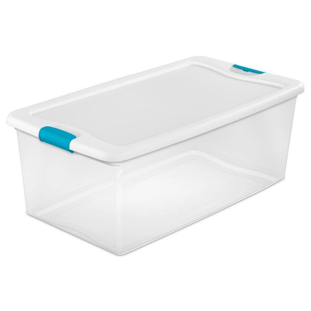 106 Qt. Clear Stackable Latching Storage Box Container, (8-Pack) by Sterilite 5 106 Qt. Clear Stackable Latching Storage Box Container, (8-Pack) by Sterilite - Image 3