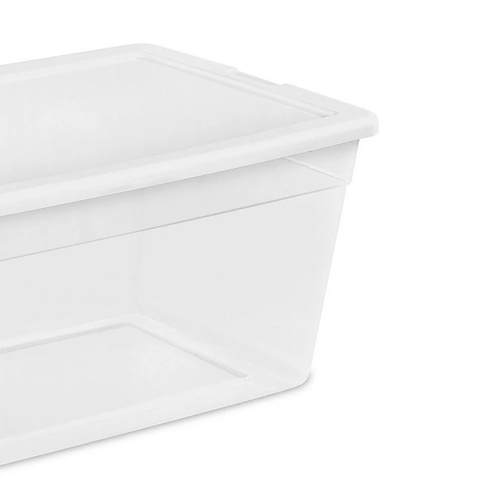 90-Quart Storage Box with Clear Base and White Lid (8 Pack) 16668004 by Sterilite 7 90-Quart Storage Box with Clear Base and White Lid (8 Pack) 16668004 by Sterilite - Image 5