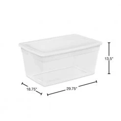 90-Quart Storage Box with Clear Base and White Lid (8 Pack) 16668004 by Sterilite 10 90-Quart Storage Box with Clear Base and White Lid (8 Pack) 16668004 by Sterilite -Cheap Sterilite Store clear sterilite storage bins 8 x 16668004 40 1000