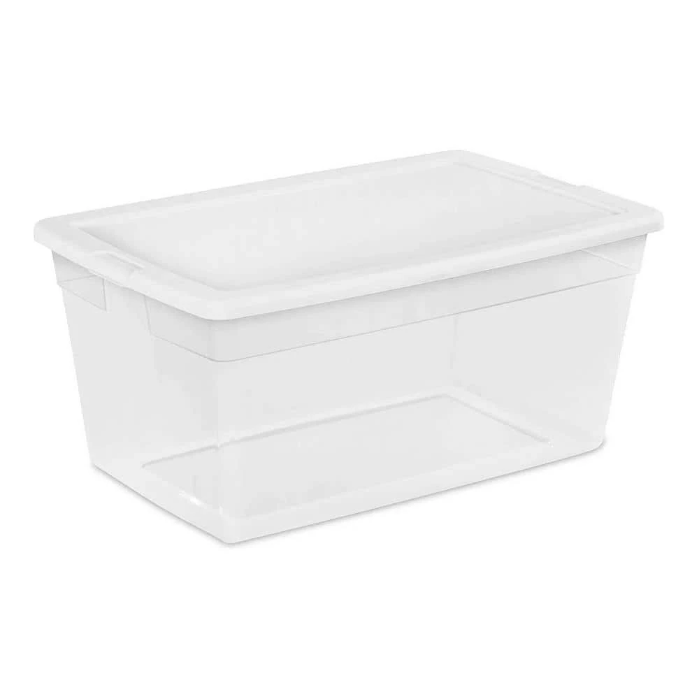 90-Quart Storage Box with Clear Base and White Lid (8 Pack) 16668004 by Sterilite 8 90-Quart Storage Box with Clear Base and White Lid (8 Pack) 16668004 by Sterilite - Image 6