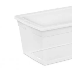 90-Quart Storage Box with Clear Base and White Lid (8 Pack) 16668004 by Sterilite 12 90-Quart Storage Box with Clear Base and White Lid (8 Pack) 16668004 by Sterilite -Cheap Sterilite Store clear sterilite storage bins 8 x 16668004 4f 1000