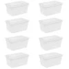 90-Quart Storage Box with Clear Base and White Lid (8 Pack) 16668004 by Sterilite