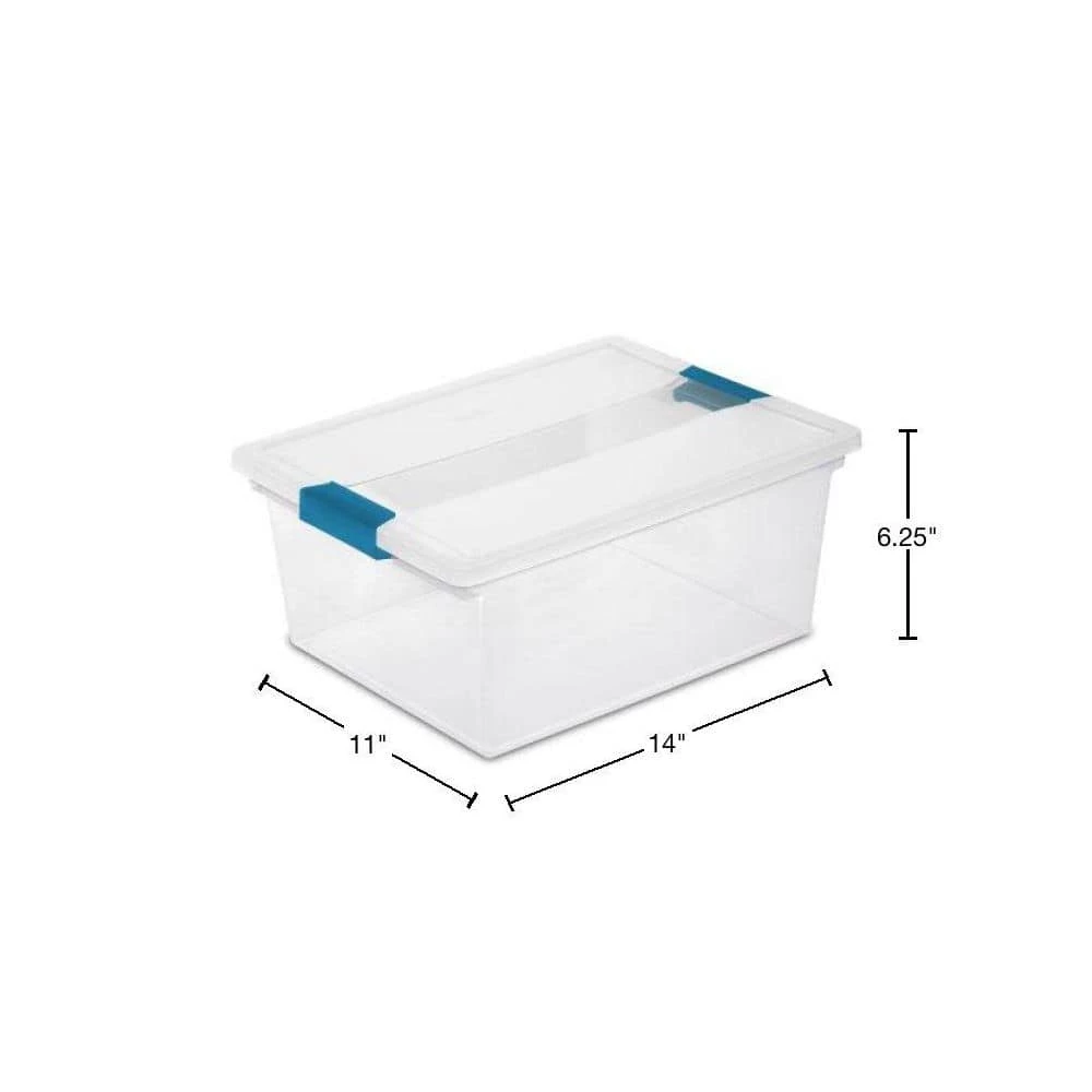 11.5 Qt. Deep File Clip Box Clear Storage Tote Tub Container with Lid, 8 Pack by Sterilite 4 11.5 Qt. Deep File Clip Box Clear Storage Tote Tub Container with Lid, 8 Pack by Sterilite - Image 2