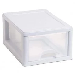20518006 Stackable 8.875 in. x 6 in. Small Drawer White Frame and See-Through (24-Pack) by Sterilite -Cheap Sterilite Store clear sterilite storage drawers 24 x 20518006 c3 1000