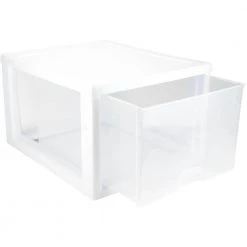 10.25 in. D x 17 in. H 27 Qt. 1-Drawer Single Modular Stacking Storage Drawer Container (24-Pack) by Sterilite 10 10.25 in. D x 17 in. H 27 Qt. 1-Drawer Single Modular Stacking Storage Drawer Container (24-Pack) by Sterilite -Cheap Sterilite Store clear sterilite storage drawers 24 x 23108004 4f 1000