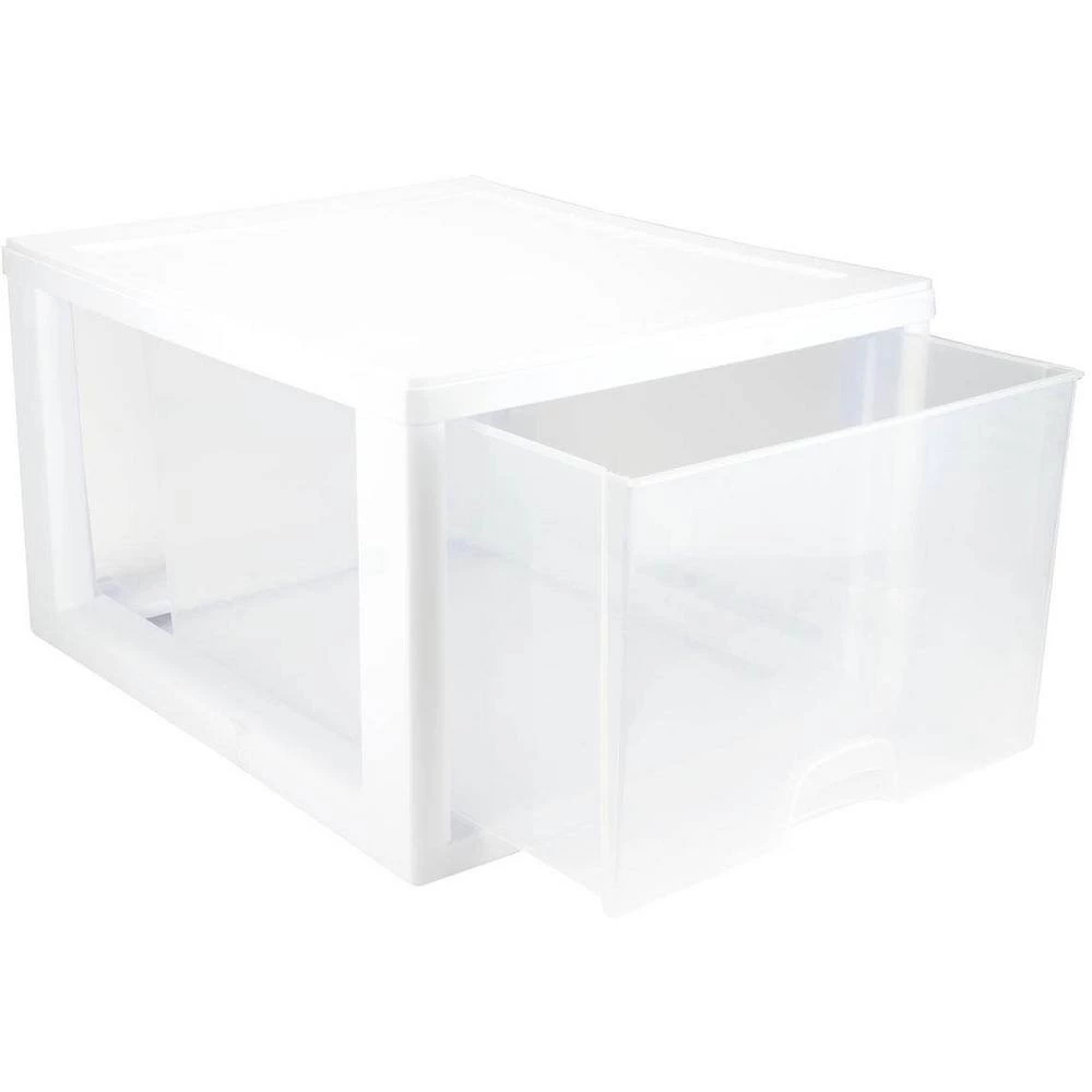 10.25 in. D x 17 in. H 27 Qt. 1-Drawer Single Modular Stacking Storage Drawer Container (24-Pack) by Sterilite 5 10.25 in. D x 17 in. H 27 Qt. 1-Drawer Single Modular Stacking Storage Drawer Container (24-Pack) by Sterilite - Image 3