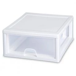 16 Qt. New 2301 Box Modular Stacking Storage Container (12-Pack) by Sterilite -Cheap Sterilite Store clear white sterilite storage bins 12 x 23018006 1f 1000