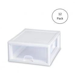 16 Qt. New 2301 Box Modular Stacking Storage Container (12-Pack) by Sterilite