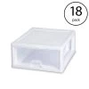 16 Qt. Single Box Modular Stacking Storage Drawer Container (18-Pack) by Sterilite