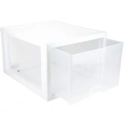 27-Qt. Single Box Modular Stacking Storage Container, Clear (8-Pack) by Sterilite -Cheap Sterilite Store clear white sterilite storage bins 8 x 23108004 4f 1000