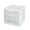 9.625 in. H x 11 in. W x 13.5 in. D Compact Portable 3 Storage Drawer Organizer Cabinet (16-Pack) by Sterilite -Cheap Sterilite Store clear white sterilite storage drawers 16 x 17918004 64 1000