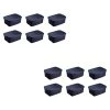 3-Gal. Stackable Storage Container, Dark Indigo Metallic (12 Pack) by Rubbermaid -Cheap Sterilite Store dark indigo metallic rubbermaid storage bins 2 x rmrt030016 6pack 64 1000