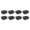 Small 11 in. Long Weave Home Storage Tote Organizer, Espresso (8-Pack) by Sterilite -Cheap Sterilite Store espresso sterilite storage bins 178177 64 1000