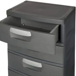 35.5 in. H x 26.625 in. W x 19.25 in. 4-Drawer Plastic Chest by Sterilite -Cheap Sterilite Store flat gray sterilite storage drawers 01743v01 40 1000