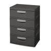 35.5 in. H x 26.625 in. W x 19.25 in. 4-Drawer Plastic Chest by Sterilite 1 35.5 in. H x 26.625 in. W x 19.25 in. 4-Drawer Plastic Chest by Sterilite -Cheap Sterilite Store flat gray sterilite storage drawers 01743v01 64 1000