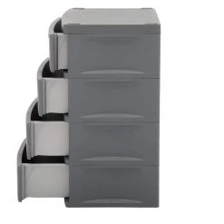 35.5 in. H x 26.625 in. W x 19.25 in. 4-Drawer Plastic Chest by Sterilite -Cheap Sterilite Store flat gray sterilite storage drawers 01743v01 c3 1000