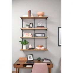 10"X36" ADJ SHELF - Golden OAK by Rubbermaid -Cheap Sterilite Store golden oak rubbermaid wall mounted shelves 2173353 1f 1000