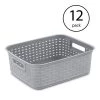 5.25 in. H x 12.25 in. W x 15 in. D Gray Plastic Cube Storage Bin by Sterilite -Cheap Sterilite Store gray sterilite cube storage bins 12 x 12726a06 64 1000